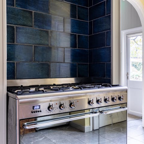 Cook country-style on the big range cooker