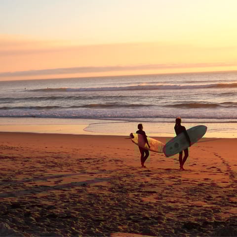 Enjoy the world-renowned surfing spots, with your host able to arrange surf classes for you