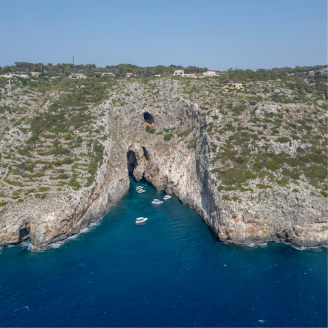 Explore the sea caves dotted around Santa Maria di Leuca