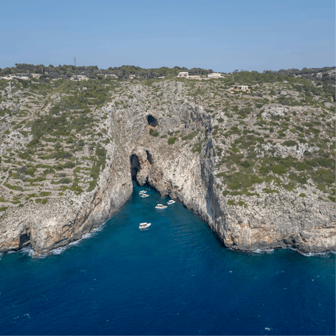Explore the sea caves dotted around Santa Maria di Leuca