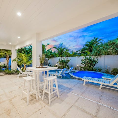 Watch the sun set with a drink in hand