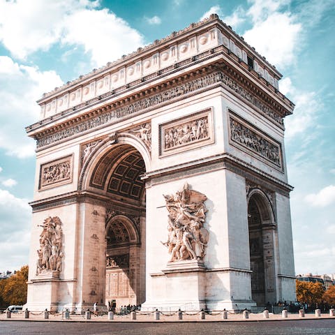 Visit the Arc de Triomph, only 500 metres away