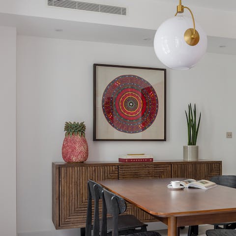 Admire the one-of-a-kind artwork displayed in your home