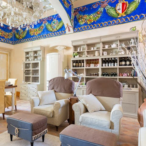 Guests loved the unique medieval decor, hand-painted walls, and custom lighting.