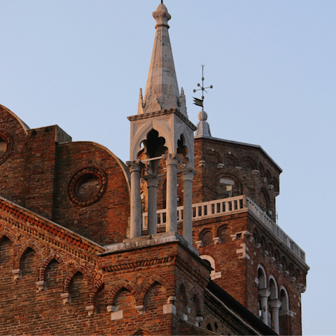 Stay a short walk from the 14th-century I Frari basilica