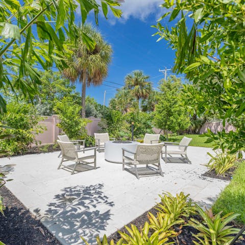 Spend chilled evenings around the fire pit