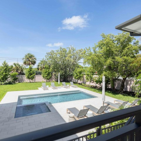 Go for a dip in the private pool