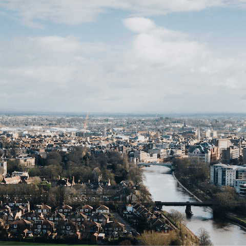 Wander along the bankside footpaths of the River Foss, four minutes from home