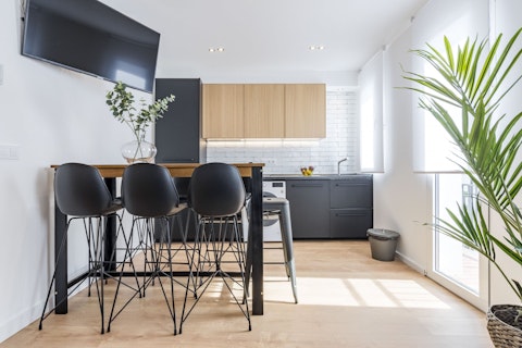 Get down to business at the dining table, a good spot for remote working