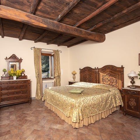 Sleep soundly beneath ancient beams