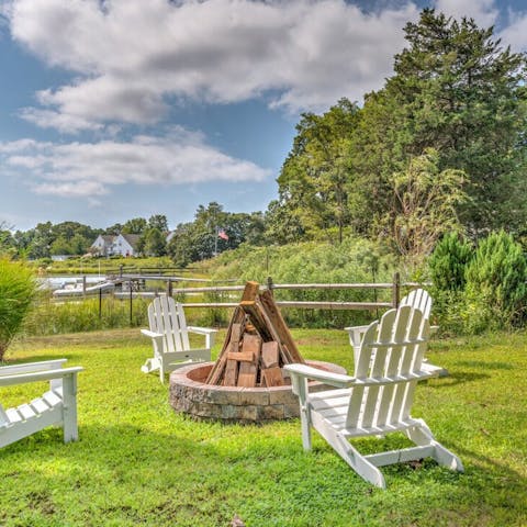 Spend long evenings chatting around the fire pit