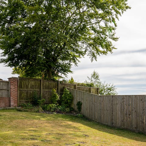 Soak up the sunshine from the enclosed garden