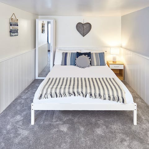 Relax on the comfy bed after exploring Whitby