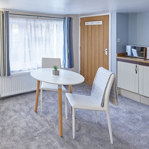 Enjoy a Yorkshire curd tart at your dining table