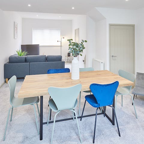 Tuck into some fish and chips at the dining area