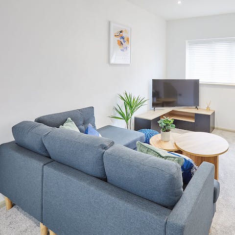 Chill out in the living area after a day of seaside activities