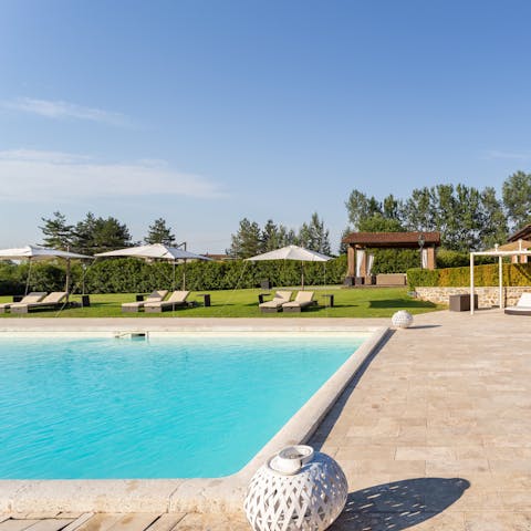 Find peace and relaxation while lounging by the pool