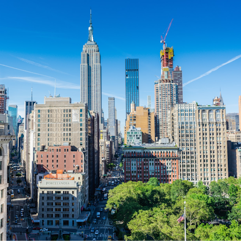 Have a stroll around Union Square with its eateries and shops, a short walk away