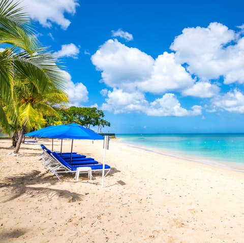 Mosey on down to Sandy Lane's beach club for a seaside cocktail and nibbles