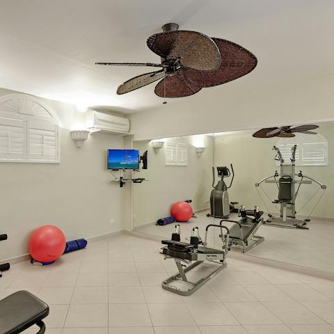 Start your day with a morning workout in the home gym