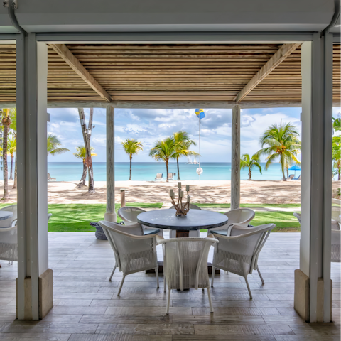 Mosey on down to the beach club for a seaside cocktail and nibbles