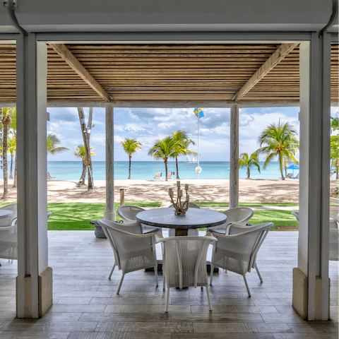 Mosey on down to the beach club for a seaside cocktail and nibbles