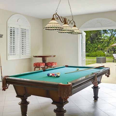 Let your competitive side shine with a game of pool
