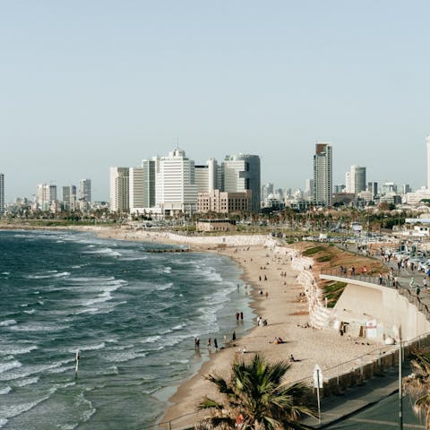 Soak up the sun on the golden sands of Jerusalem Beach