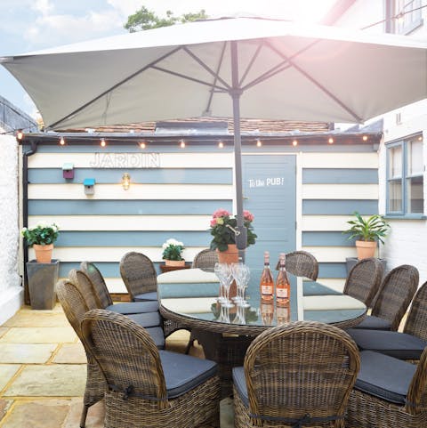 Enjoy a slow afternoon in the private courtyard, where the only rush is choosing your next tipple