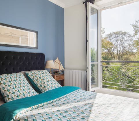 A light-filled bedroom