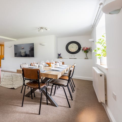 Sit down at the solid wood table for a breakfast of Welsh cakes