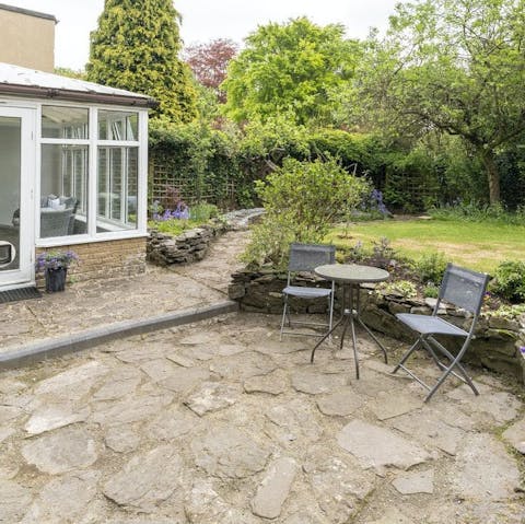 Open up the French doors onto your private garden