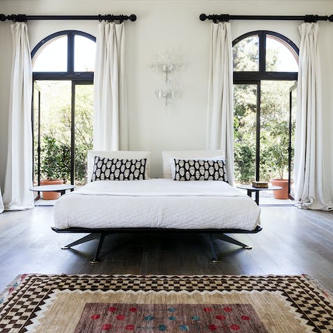 The floor-to-ceiling cathedral windows