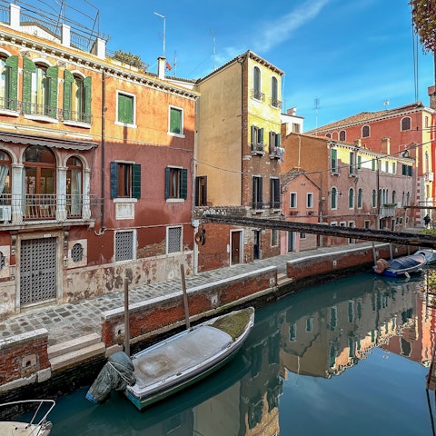 Admire the beautiful views of the canal from this home's windows