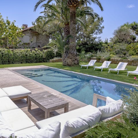 Savour relaxing days by the pool or wander to the seafront