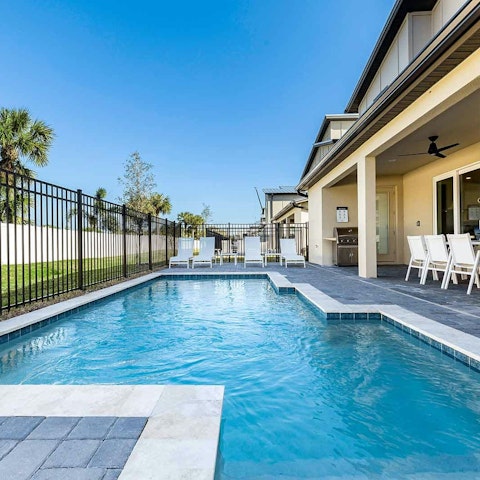 Spend lazy days by the private pool