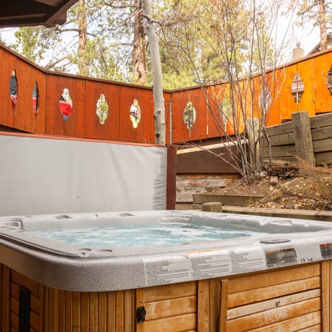 Soak your tired muscles in the hot tub