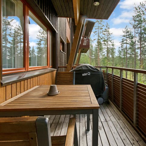 Spend warmer days on the balcony and cook dinner on the barbecue