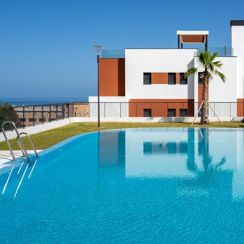 Cool off from the midday sun at the communal swimming pool