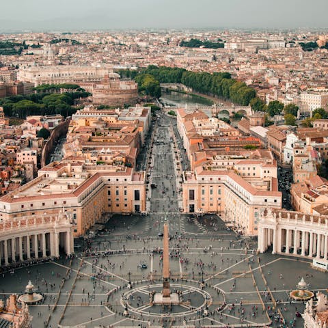 Walk to Vatican City in less than twenty minutes