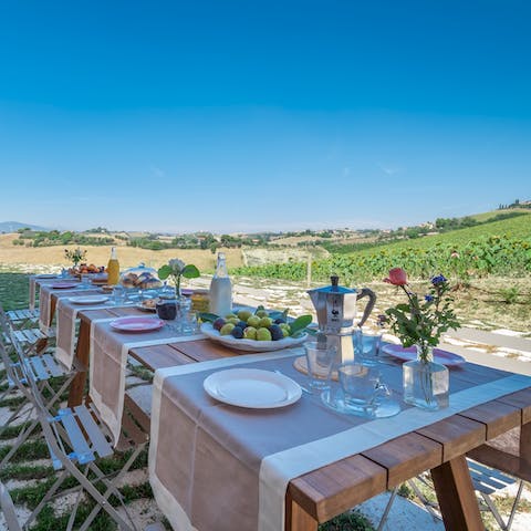 Fire up the wood oven and sit down to an alfresco feast