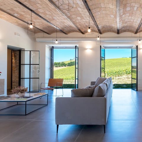 Admire stunning countryside views from almost every angle