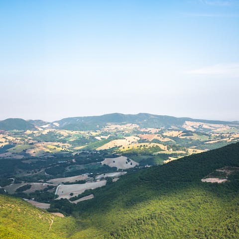 Explore the rolling countryside of Le Marche – it's a great spot for hiking