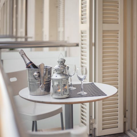 Start the day right with breakfast on the balcony