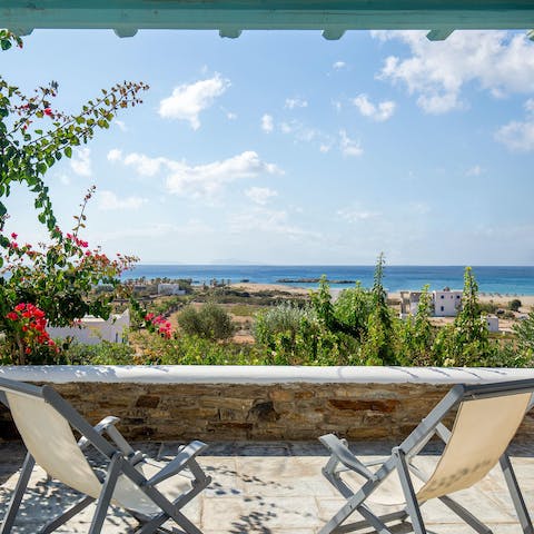 Start the day with a cup of coffee on the terrace