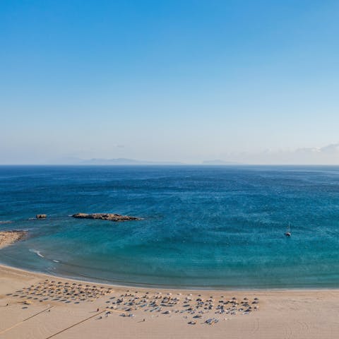 Enjoy daily strolls to one of Ios's beautiful beaches, complete with three tavernas