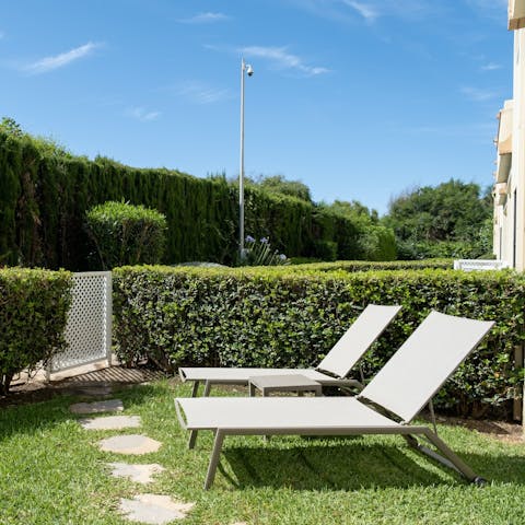 Relax with your holiday read in the private garden