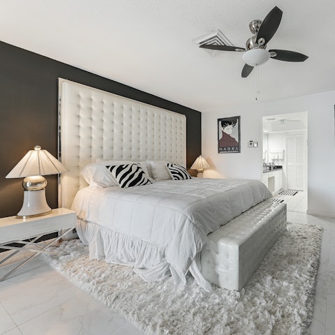 Sleep soundly in comfortable, stylish bedrooms