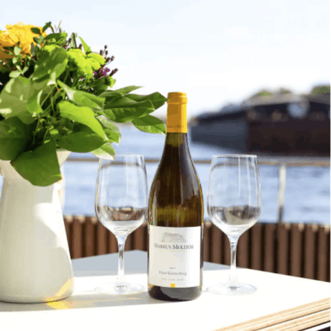 Sit outside on your deck with a glass of wine and watch the water