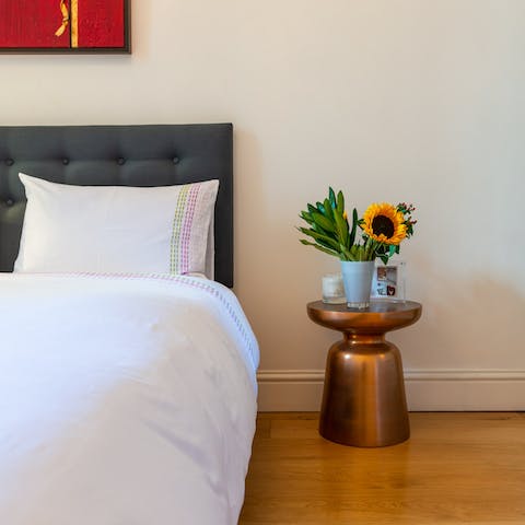 the spacious & tranquil master bedroom